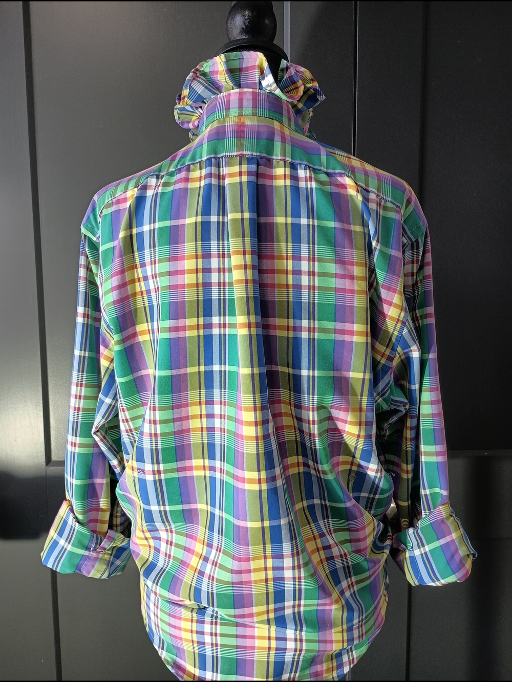 Upcycled Women's Ralph Lauren Ruffled Collar Shirt #040 - Picture 4 of 7